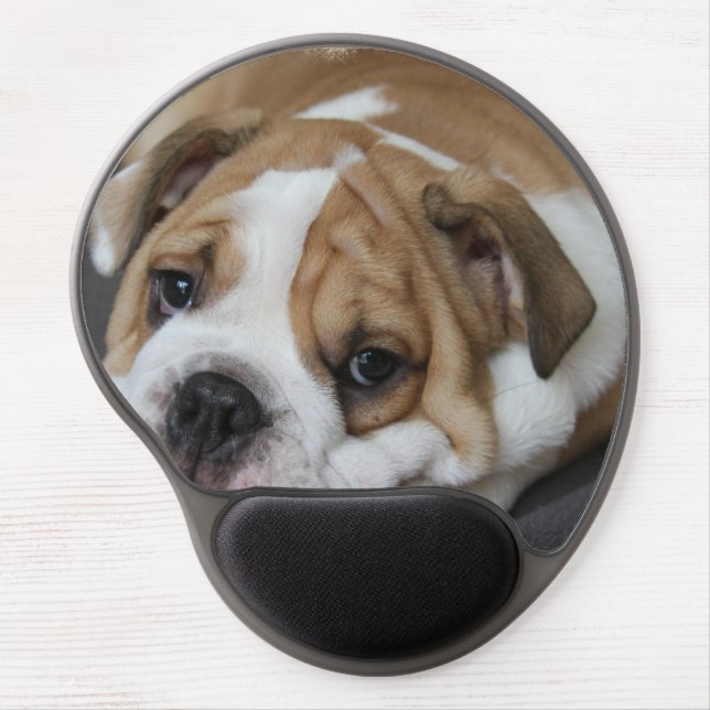 Sleeping Bulldog Gel Mouse Pad (Front)