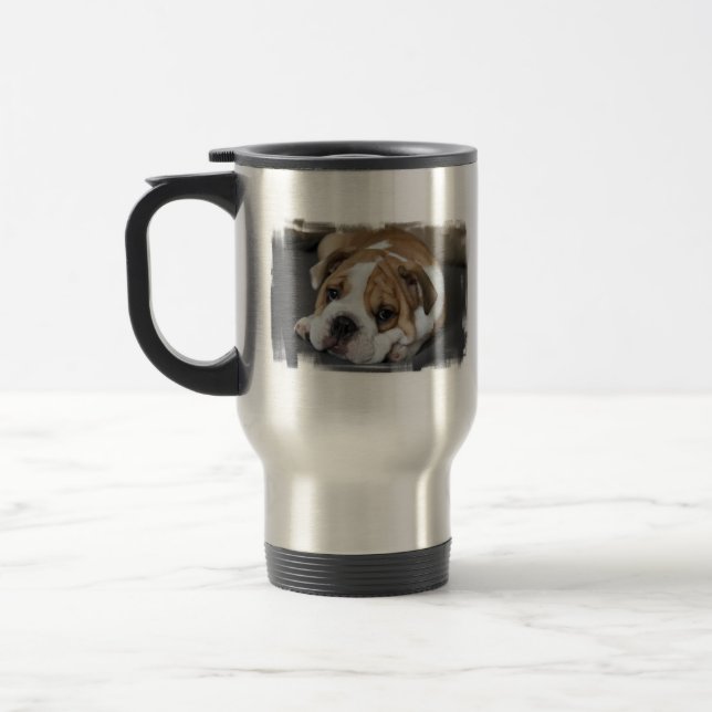 Sleeping Bulldog Travel Mug (Left)