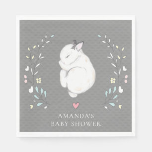 Sleeping Bunny Baby Shower Paper Napkins