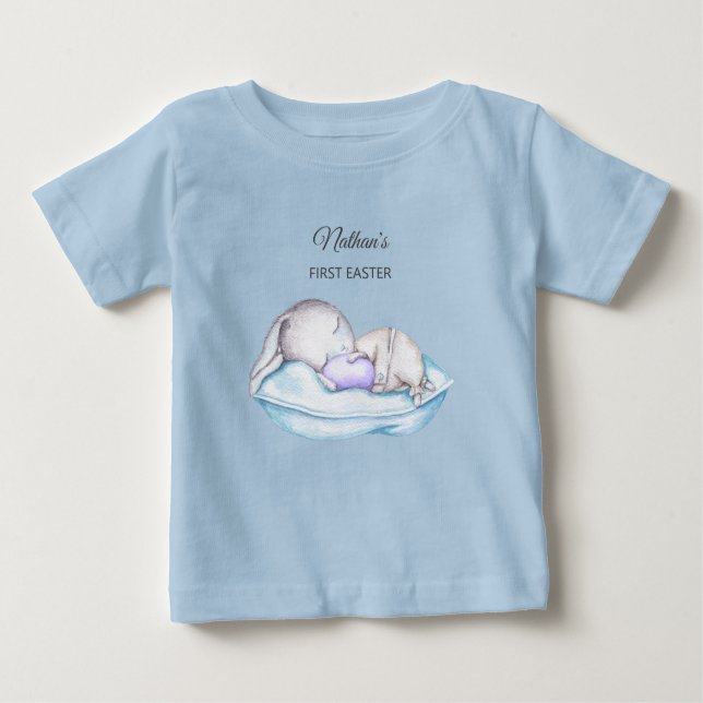 Sleeping Bunny baby's first Easter  Baby T-Shirt (Front)