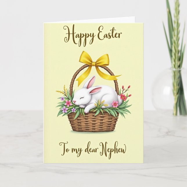 Sleeping Bunny Spring Card (Front)
