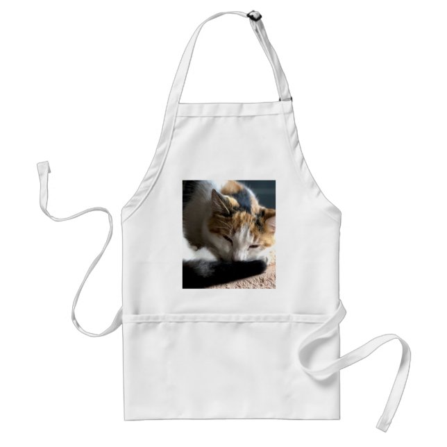 Sleeping Calico Adult Apron (Front)