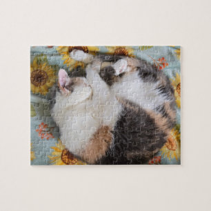 Sleeping Calico Jigsaw Puzzle