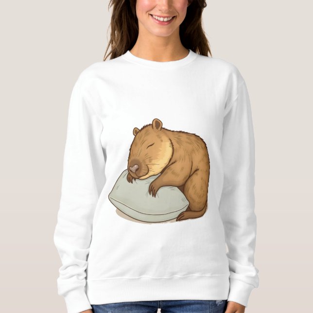 sleeping Capybara Sleepybara Sweatshirt (Front)