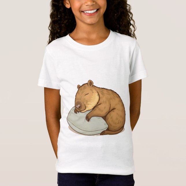 sleeping Capybara Sleepybara T-Shirt (Front)