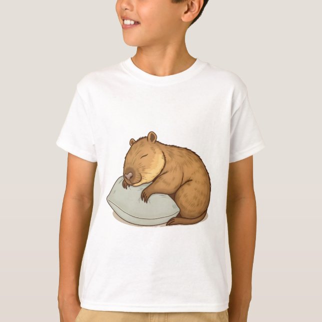 sleeping Capybara Sleepybara T-Shirt (Front)