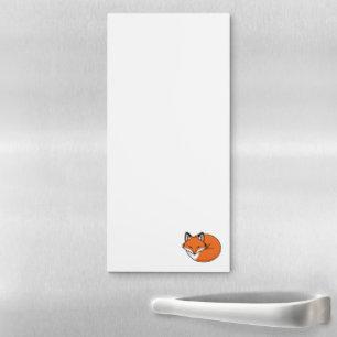 Sleeping Cartoon Fox Magnetic Notepad