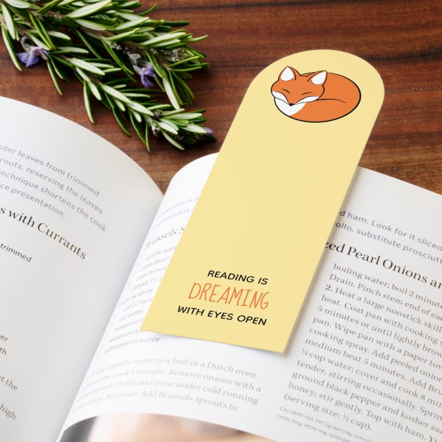 Sleeping Cartoon Fox on Yellow Bookmarks (Book)