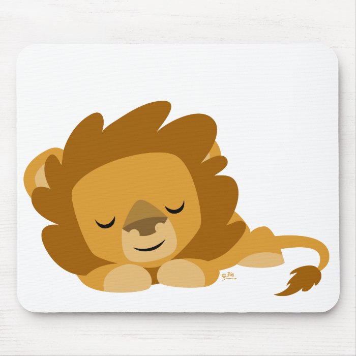 Sleeping Cartoon Lion mousepad