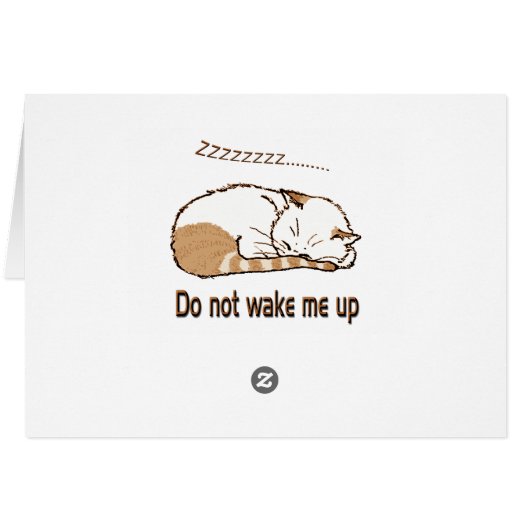 sleeping cat 2 cards (Back Horizontal)