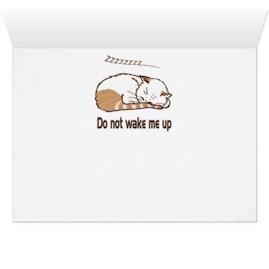 sleeping cat 2 cards (Inside Horizontal (Bottom))