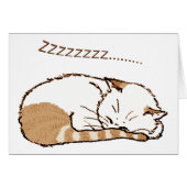 sleeping cat 2 cards (Front Horizontal)