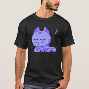 Sleeping Cat 8bit Pixel Kitten  Cute  Gamer T-Shirt