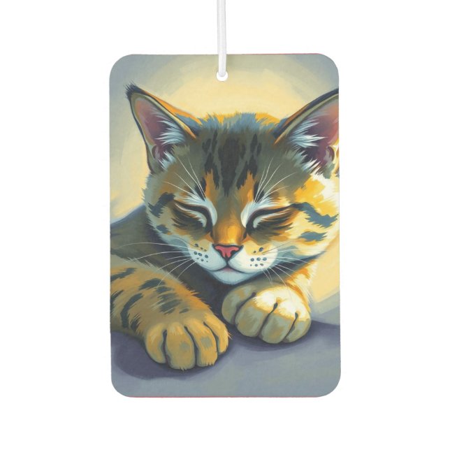 Sleeping cat air freshener (Front)