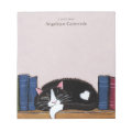 Sleeping Cat & Books Notepad