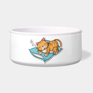 Sleeping cat bowl