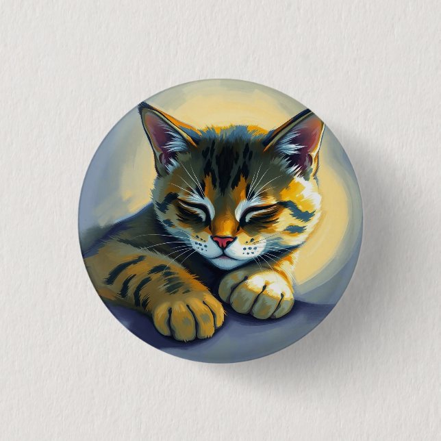 Sleeping cat button (Front)