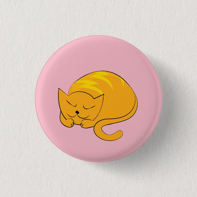Sleeping Cat Button (Front)