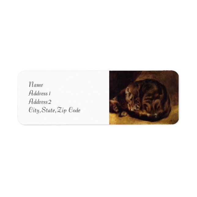 Sleeping Cat by Renoir Label (Front)