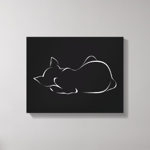 Sleeping cat canvas print