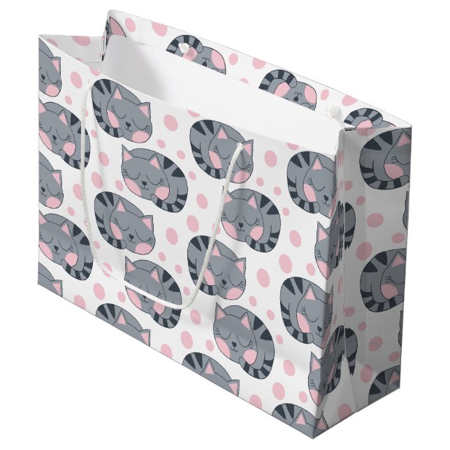 Sleeping Cat Gift Bag (Front Angled)