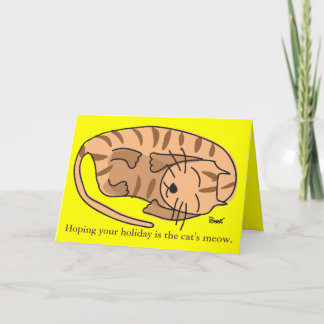 Sleeping Cat Greeting Card