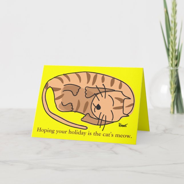 Sleeping Cat Greeting Card (Front)