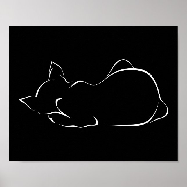 Sleeping cat. Illustration Poster (Front)