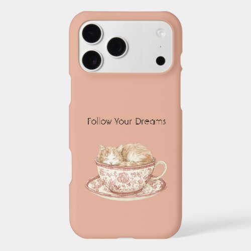 Sleeping Cat In A Cup iPhone 17 Pro Max Case