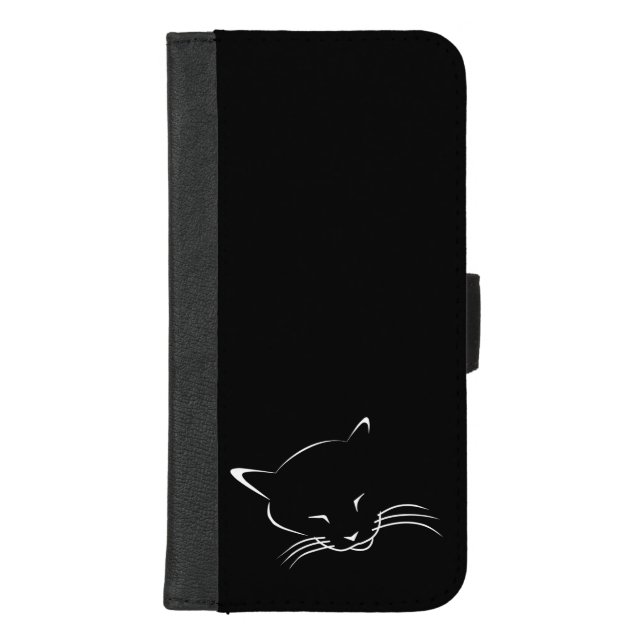Sleeping cat iPhone wallet case (Front)