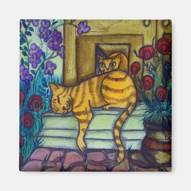 Sleeping Cat Magnet (Front)