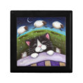 Sleeping Cat & Mice | Fantasy Art Trinket Gift Box