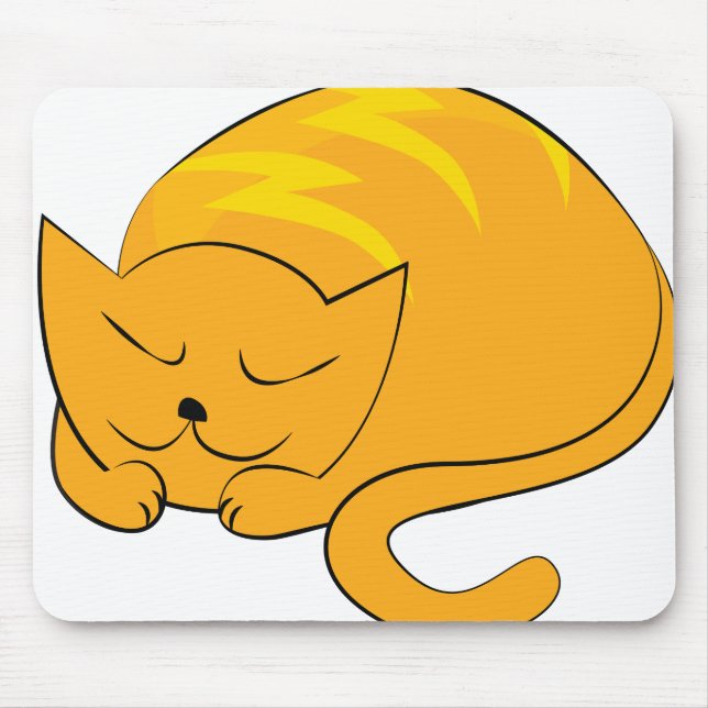 Sleeping Cat Mouse Pad (Front)
