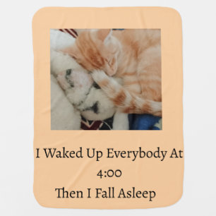 Sleeping Cat Photo Quote Baby Blanket