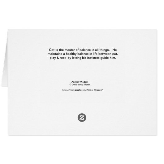 Sleeping Cat - Serenity (Back Horizontal)