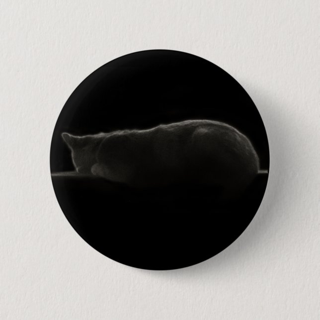 Sleeping Cat Silhouette Button (Front)