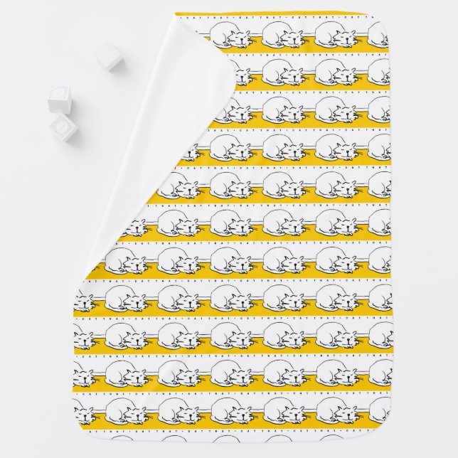 Sleeping Cats Design New Receiving Blanket (In Situ)