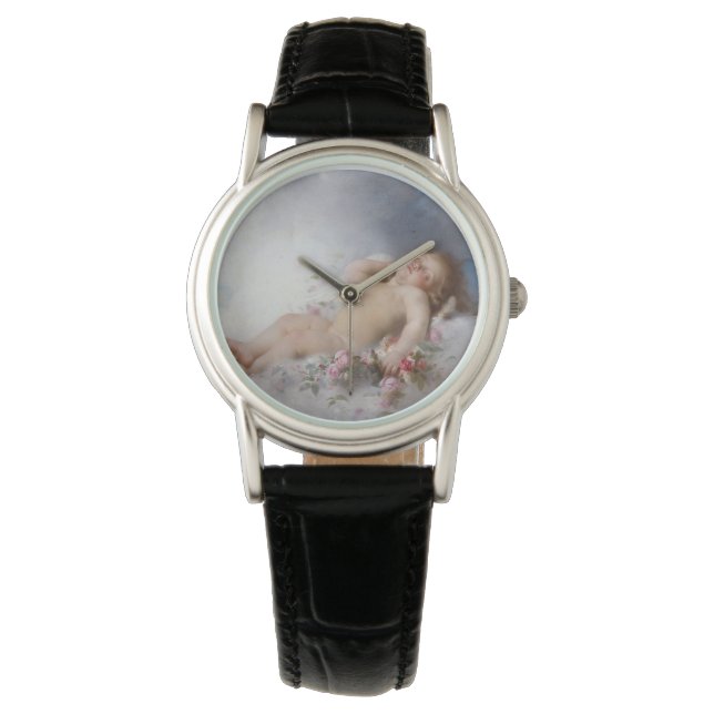 Sleeping Cherub (Putto) (by Léon Bazille Perrault) Watch (Front)