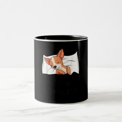 Sleeping Chihuahua Pyjamas Dog Lover Gift Two_Tone Coffee Mug