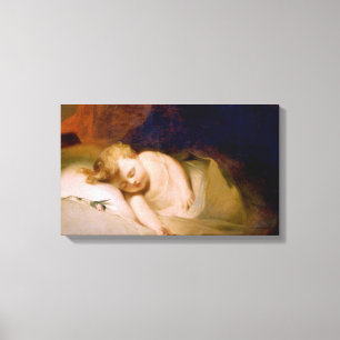 Sleeping Child (by Thomas Sully) Canvas Print