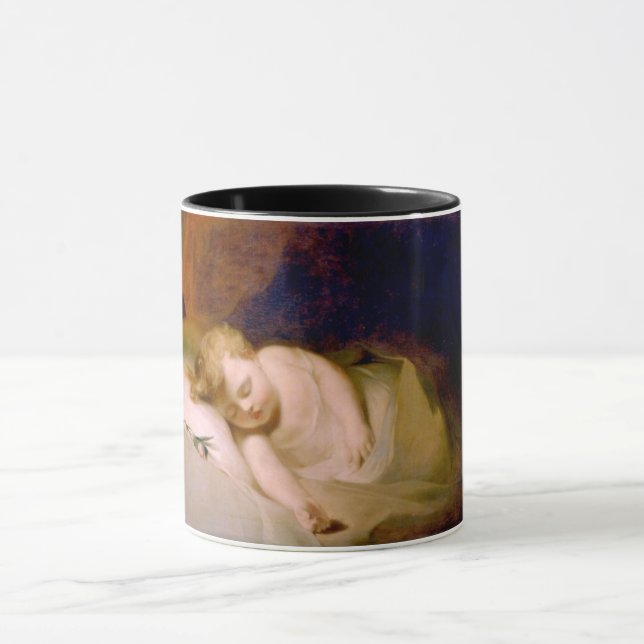 Sleeping Child (by Thomas Sully) Mug (Center)
