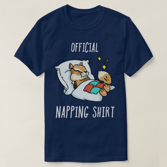 Sleeping Chipmunk Pajamas Sleepyhead  T-Shirt (Design Front)