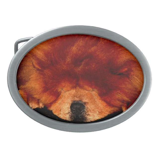 Sleeping Chow Chow bbcna Belt Buckle (Front)