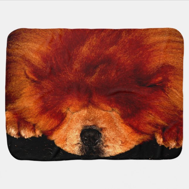 Sleeping Chow Chow bbm Baby Blanket (Horizontal)