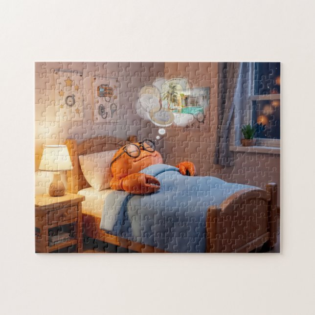 Sleeping Crab Dreaming Of Wealth And Treasure Jigsaw Puzzle (Horizontal)