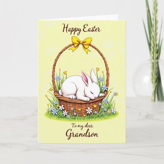 Sleeping Critter Basket Card (Front)