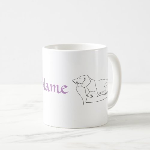 Sleeping Dachshund Dog Coffee Mug