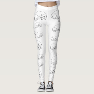 Sleeping Dachshund Dog Custom Leggings