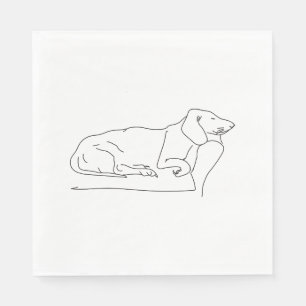 Sleeping Dachshund Dog Napkins