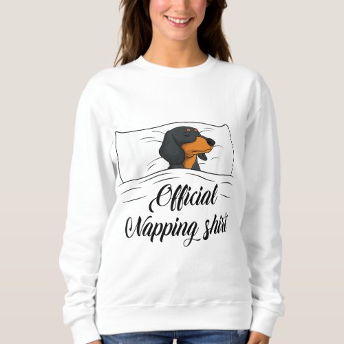 Sleeping Dachshund Pyjamas Dog Lover Gift Official Sweatshirt